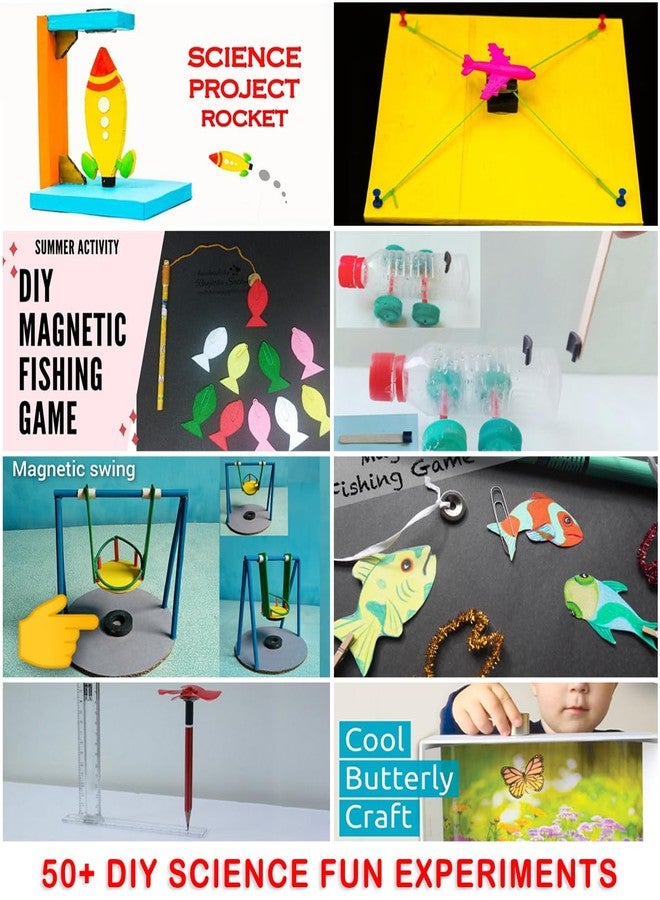 كيت 4 كيوريس مجموعة أدوات Kit4Curious: نموذج قلم رصاص مغناطيسي معلق، مشروع مدرسي + 50 تجربة علمية فيزيائية ممتعة يمكنك صنعها بنفسك - Image 4